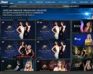 1xbet le casino en live le plus performant