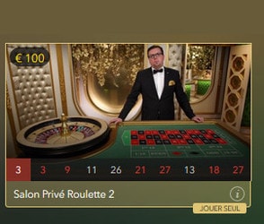 Roulette Salon Privé est la table de roulette en ligne VIP