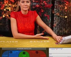 Table de live baccarat en argent réel