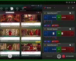 Baccara Multijeu est une fenêtre permettant de jouer sur plusieurs tables de baccarat en ligne en même temps