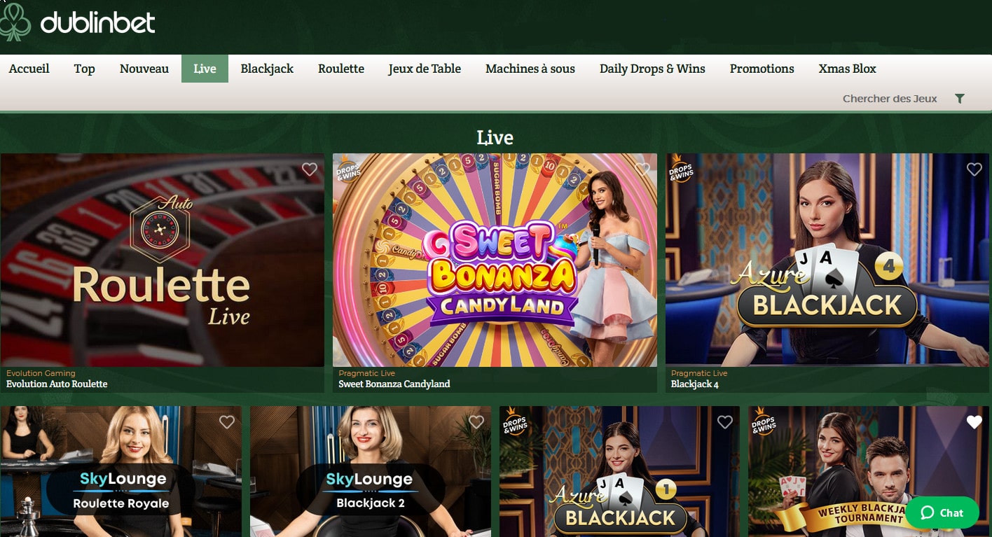 Casino en ligne Dublinbet sur Baccara.Bet