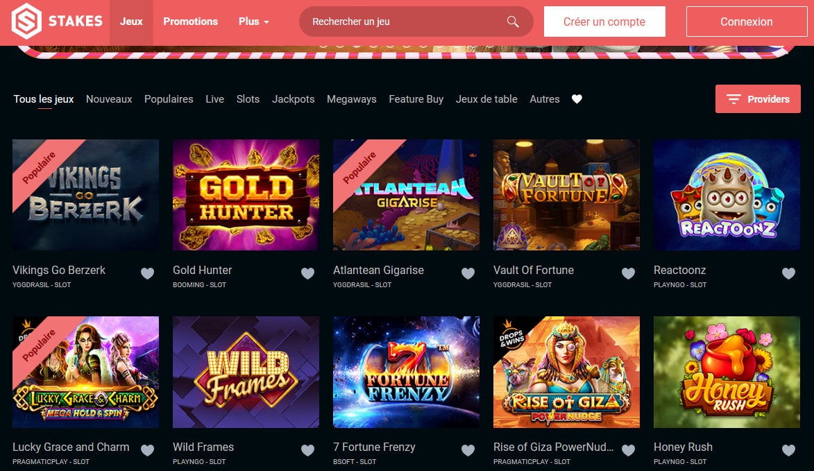 Analyse et avis sur les machines à sous en ligne sur Stakes