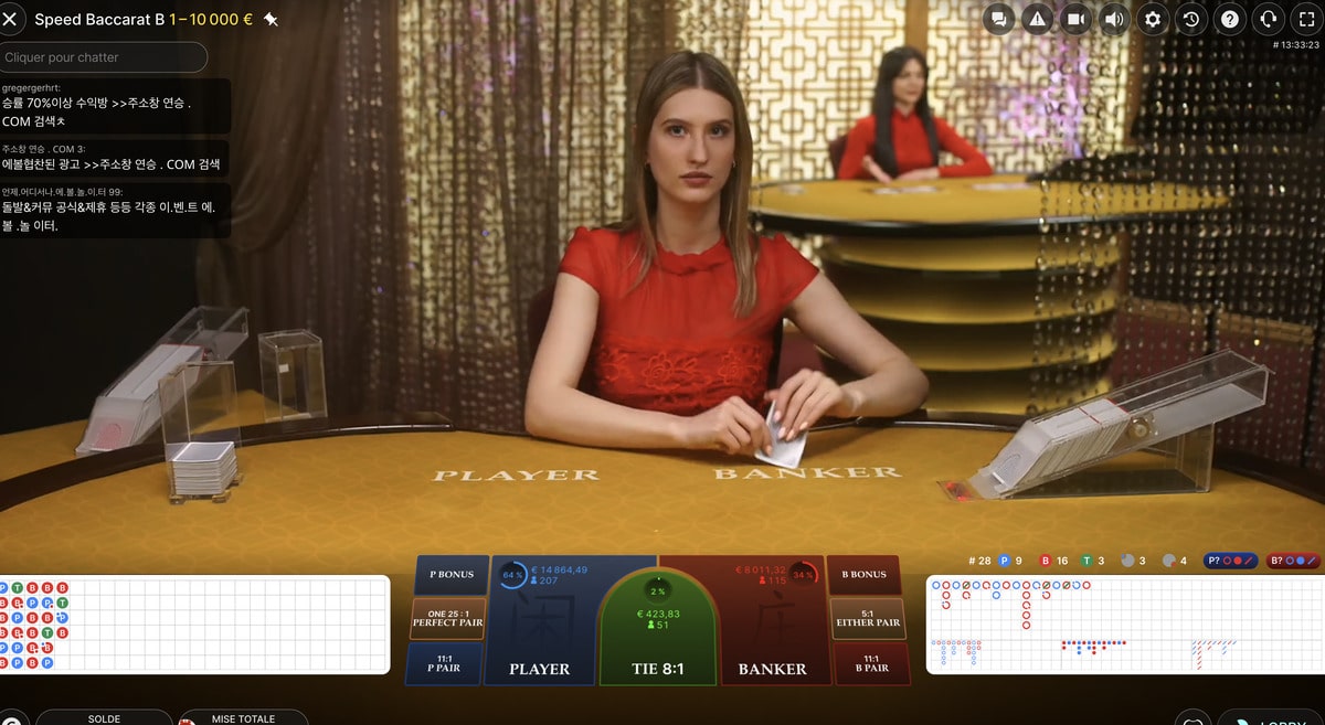 Speed Baccara en Live