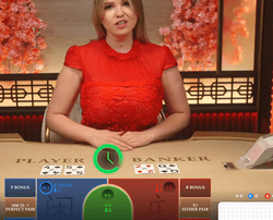 Capture d'ecran d'une table de baccarat