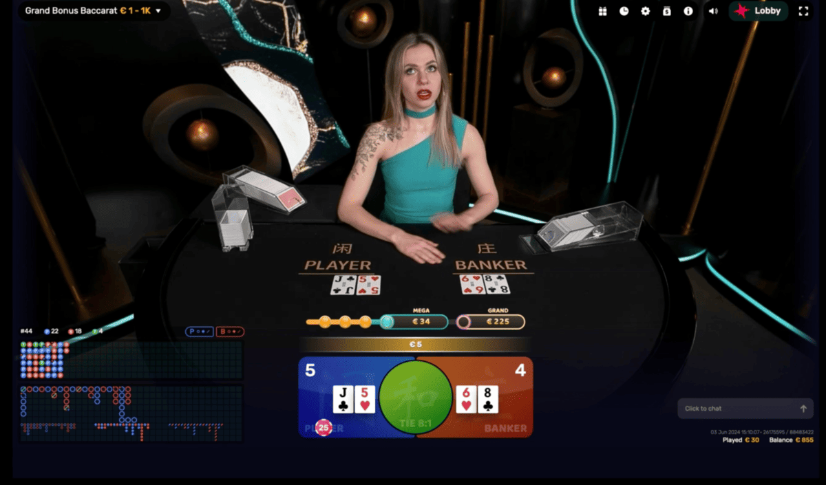 Baccarat Grand Bonus Grand Bonus Baccarat d'iconic21