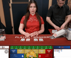 Croupier en live de Baccarat Super Speed