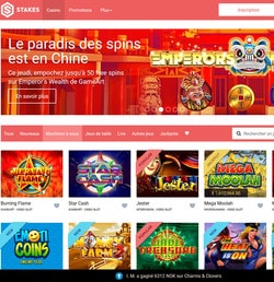 Stakes Casino pour joueurs francophones