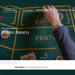Les joueurs VIP de l’hôtel de Paris de Monte Carlo peuvent jouer au Punto Banco d'une suite
