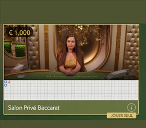 Jeux VIP de baccarat live
