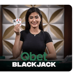 Qbet Blackjack table de blackjack en live avec croupier en direct