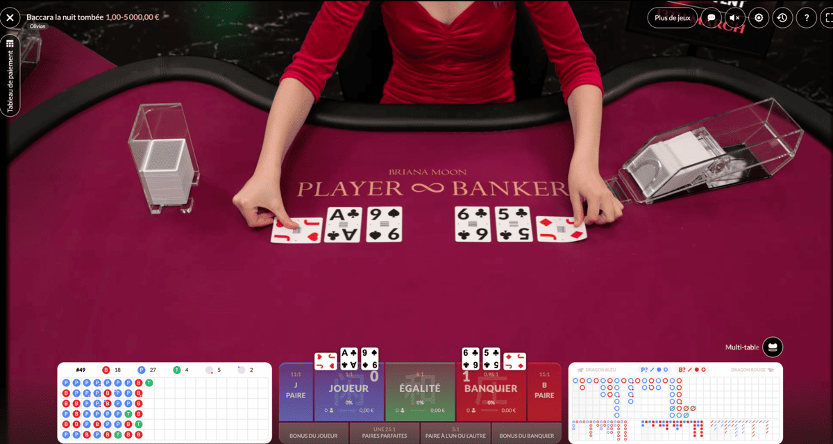 Table Baccarat After Dark